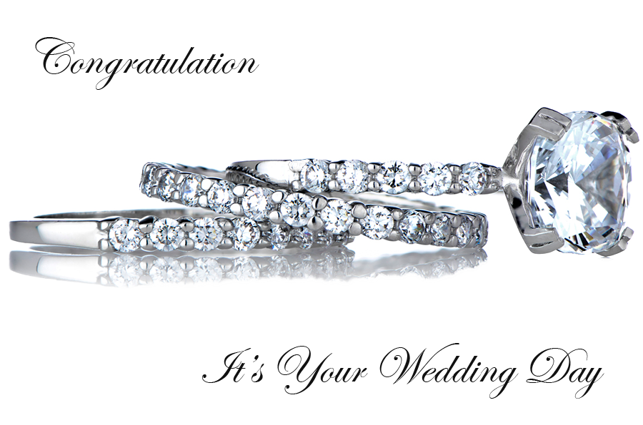 Congratulations, it's your wedding day.